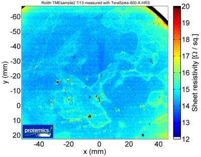 Terahertz TD-800-X-HR sensor in thin film testing